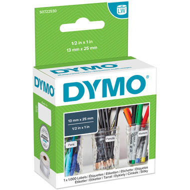 DYMO Étiquettes multi-usages S0722530 non-perm. 25x13mm 1000 pcs.