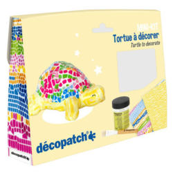 DECOPATCH Set d'art tortue KIT036C Bogen, Tier, Pinsel, Lack