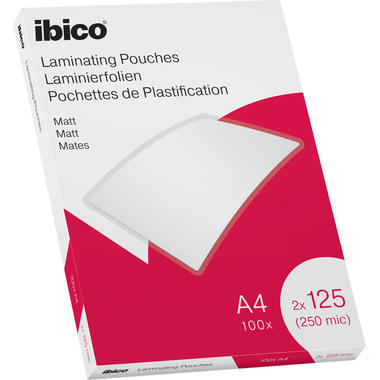 IBICO Pochettes à plastifier A4 627323 matt, 125my 100 pcs.