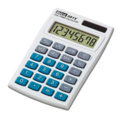IBICO Calculatrice 081X IB410000 8 chiffres gris/bleu