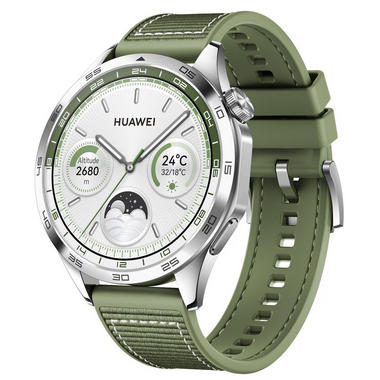 Huawei Watch GT4 (46mm, Green, Woven Strap)