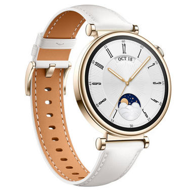 Huawei Watch GT4 (41mm, White, Leather Strap)