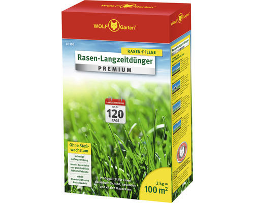 Rasen-Langzeitdünger WOLF-Garten Premium 2 kg / 100 m²