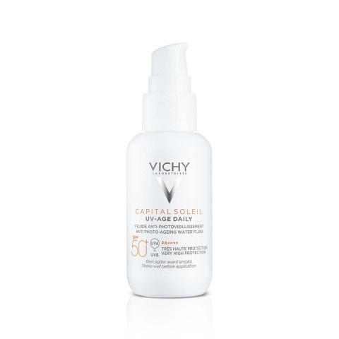 Vichy Capital Soleil UV-Age SPF50 слънцезащитен флуид за лице против фотостареене 40мл.