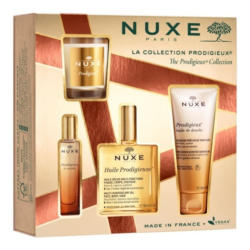 Nuxe Prodigieux мултифункционално сухо масло 100мл. + душ олио 100мл. + парфюм 15мл. + ароматна свещ 70г.