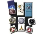 Hornbach Dekomagnet-Set Mercedes-Benz Logos 7-teilig 9,3x2 cm
