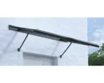 Hornbach Vordach ARON Pultform Paris VSG 175x75 cm anthrazit inkl. Konsole G und Regenrinne links geschlossen