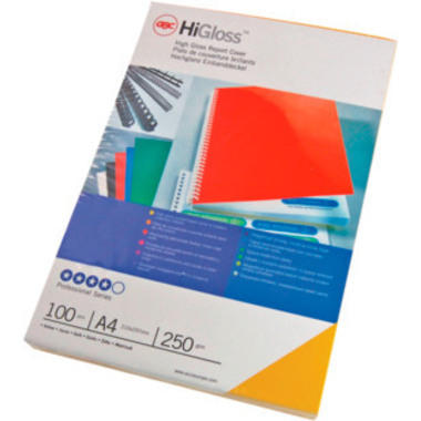 GBC HiGloss Cover A4 CE020020 blu, 250g 100 pezzi