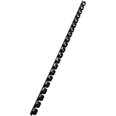 LEITZ Reliures en plastique 8mm A4 35041 noir, 21 anneaux 100 pièces