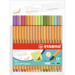STABILO Fineliner Point 88 0.4mm 8818-2-5 18 colori ass.