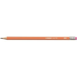 STABILO Bleistift 160 mit Gummi HB 2160/03HB orange