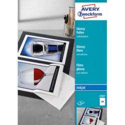 AVERY ZWECKFORM Ink-Jet Film A4 2507Z 0,2mm,autocollant 50 feuilles
