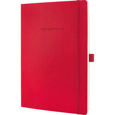SIGEL Notizbuch SOFTCOVER CO315 liniert,red 187x270x14mm