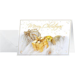 SIGEL Cartolina Natale/Busta A6/A5 DS064 220g,X-Mas Present 10+10 pezzi
