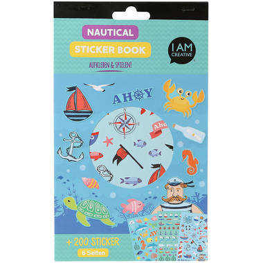 I AM CREATIVE Stickerbook 4087.499 Nautical, 6 Blatt