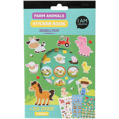 I AM CREATIVE Stickerbook 4087.498 farm, 6 feuille