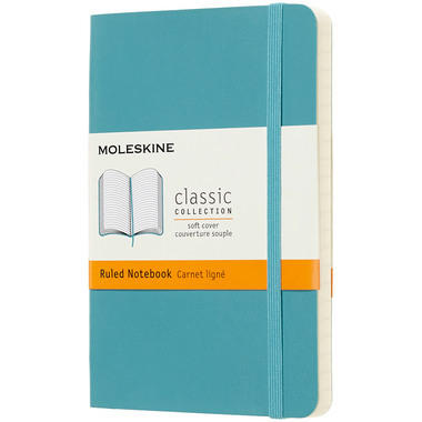 MOLESKINE Notizbuch P/A6 715468 liniert, SC, Riff Blau
