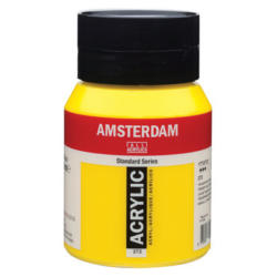 AMSTERDAM Peinture acrylique 500ml 17722722 transparent gelb mittel 272