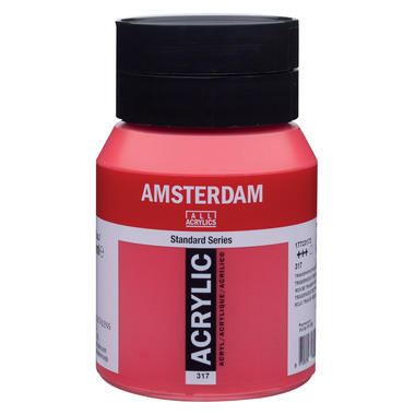 AMSTERDAM Acrylfarbe 500ml 17723172 transp. rot mittel 317