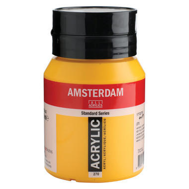 AMSTERDAM Peinture acrylique 500ml 17722702 jaune 270