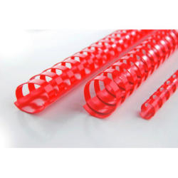 GBC Plastikbindrücken 10mm A4 4028215 rot, 21 Ringe 100 Stück