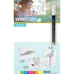 SECURIT Stampo per vetro WINDOODLE WD-3A3-AN A3 Animals 3 pcs