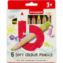 BRUYNZEEL Crayon de couleur Kids 60119006 6 couleurs