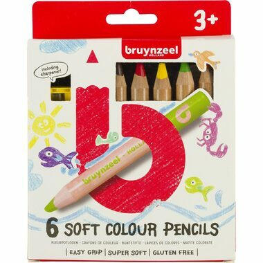 BRUYNZEEL Crayon de couleur Kids 60119006 6 couleurs
