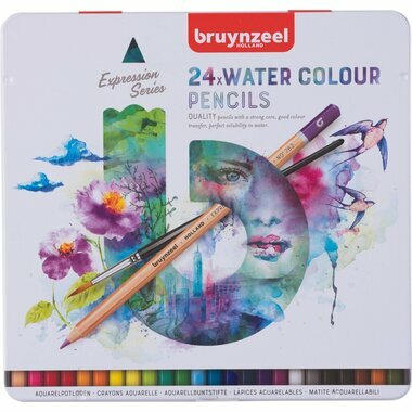 BRUYNZEEL Crayon d'aquarelle Expression 60313024 24 couleurs étui en métal