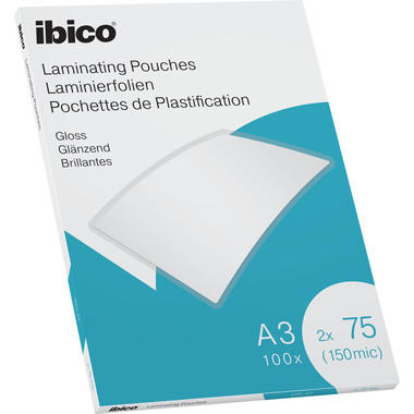 IBICO Pochettes à plastifier A3 627319 brillant, 75my 100 pcs.