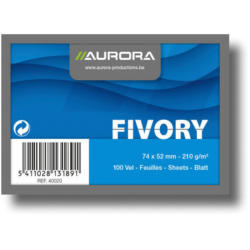 AURORA Cartes-fiche ligné A8 40020 blanc 100 pcs.