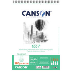 CANSON Skizzenpapier A3 31412A005 180g, weiss 30 Blatt