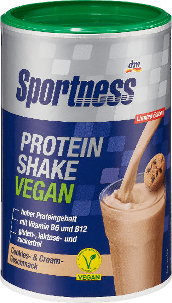 Sportness Proteinpulver, Cookies & Cream Geschmack, vegan