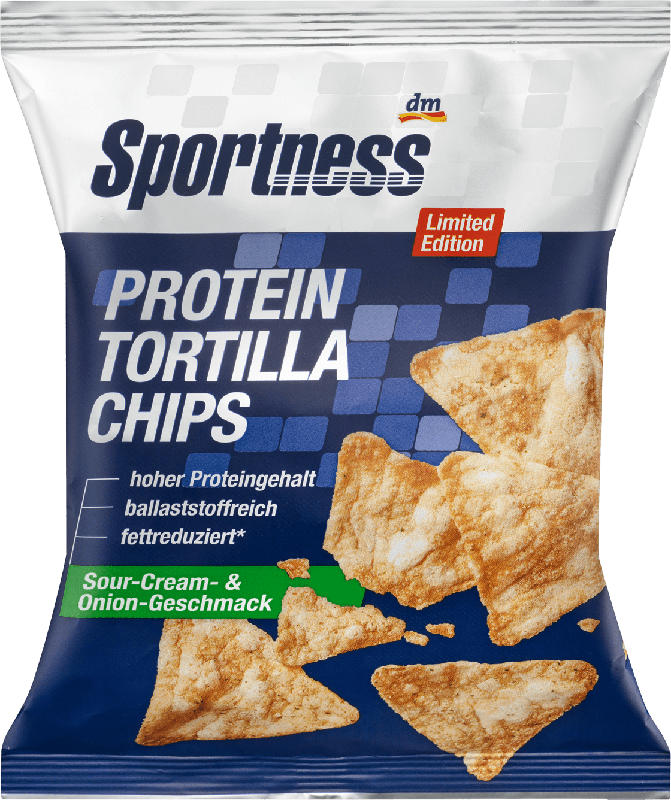 Sportness Protein Tortilla Chips, Sour Cream & Onion Geschmack