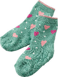 ALANA ABS Socken mit Herz-Muster, grün & rosa, Gr. 19/22
