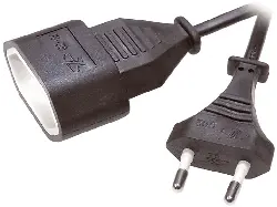 Vivanco 22130 Euro-Verlängerungskabel, 3m; Euro-Verlängerungskabel