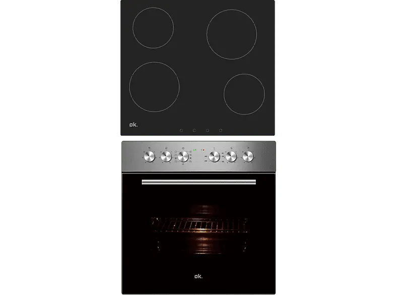 ok. OBC 2141 A, Herd inkl. Kochfeld (Strahlungsheizungskochfeld, 70 l)