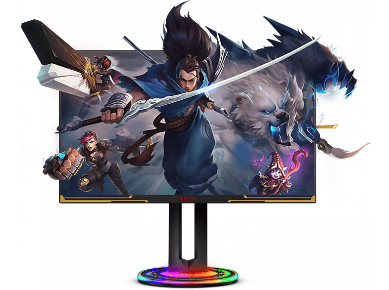 AOC Gaming Monitor Agon AG275QXL League of Legends, 27Zoll, WQHD, 170Hz, 1ms, 400cd, HDR400, Black/Gold