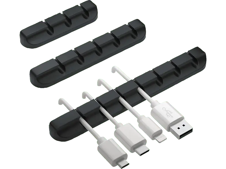 ISY ICA-1000, Kabelhalter aus Silikon, 3 Stück