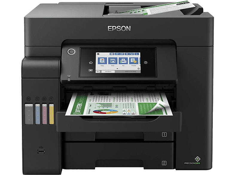 Epson EcoTank ET-5800, nachfüllbarer 4-in-1 Tintentankdrucker, ADF, Duplex und Duplex-ADF, WLAN (WiFi), Netzwerkfähig; Multifunktionsdrucker