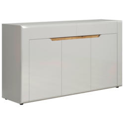 Sideboard Marlon Eiche Evoke Coast Nachbildung weiß Hochglanz B/H/T: ca. 150x84x40 cm