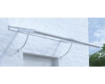 Hornbach Vordach ARON Pultform Paris VSG 150x75 cm weiß inkl. Konsole R und Regenrinne rechts geschlossen