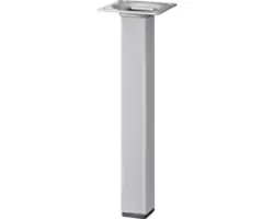 Tischbein Möbelfuß Tarrox Vierkant 25 x 25 x 200 mm Stahl silber