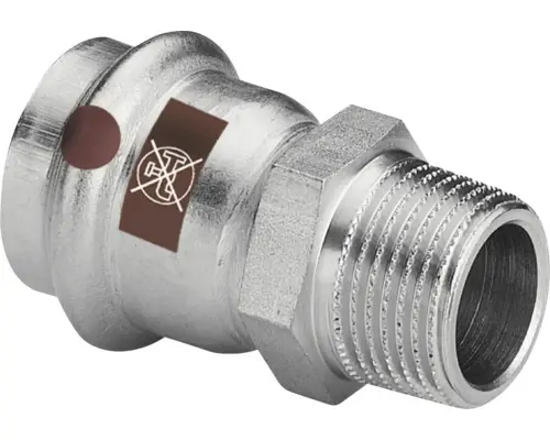 Übergangsmuffe Viega Temponox 22x1/2" AG inox edelstahl 1712