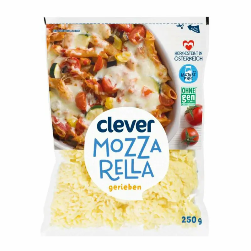 Clever Mozzarella gerieben