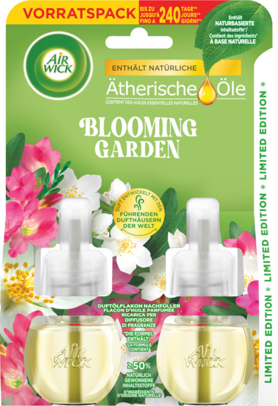 Flacon diffuseur de parfums aux huiles essentielles Blooming Garden Air Wick, Nachfüller, 2 x 19 g