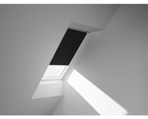 VELUX Verdunkelungsrollo uni schwarz manuell Rahmen weiß DKL MK10 3009SWL