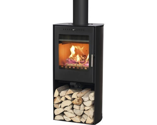 Kaminofen Aduro 19 Stahl schwarz 5 kW mit Holzfach