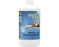 Metall- und Kalkstabilisator Planet Pool zur Verhinderung von Verfärbungen flüssig 1 Liter