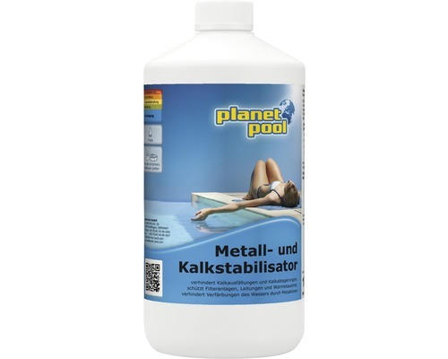 Metall- und Kalkstabilisator Planet Pool zur Verhinderung von Verfärbungen flüssig 1 Liter